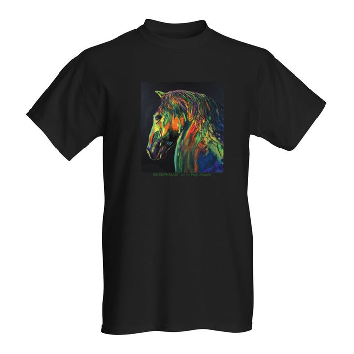 BUCEPHALUS Art T Shirt Men Black