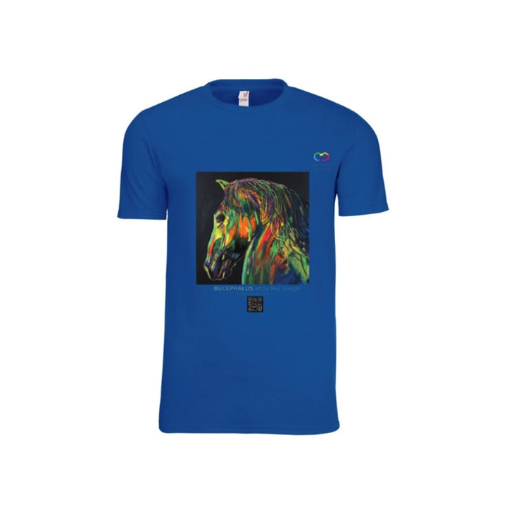 BUCEPHALUS Art T Shirt Men Blue