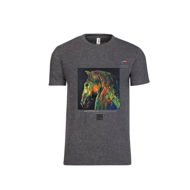 BUCEPHALUS Art T Shirt Men Heather Grey