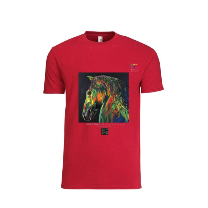 BUCEPHALUS Art T Shirt Men Red