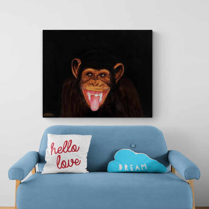 CHIMP - CHIMPY - Oil on Canvas - 39.37" x 31.50"