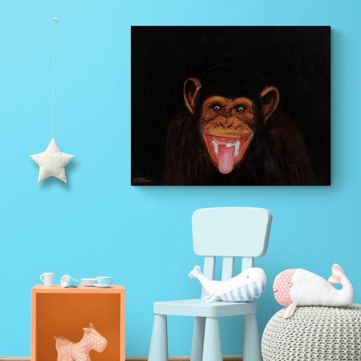 CHIMP - CHIMPY - Oil on Canvas - 39.37" x 31.50"