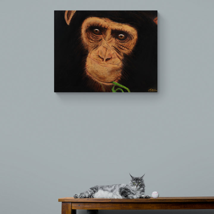 CHIMP - PENSE Canvas Print