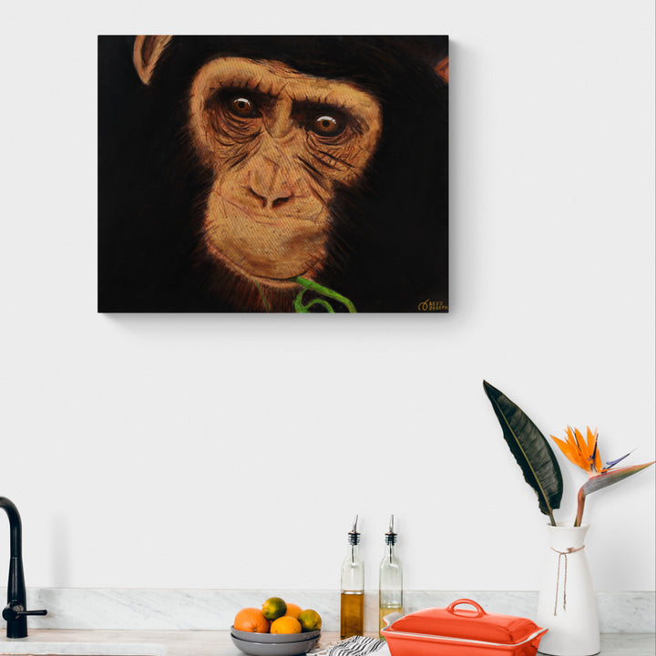 CHIMP - PENSE Canvas Print