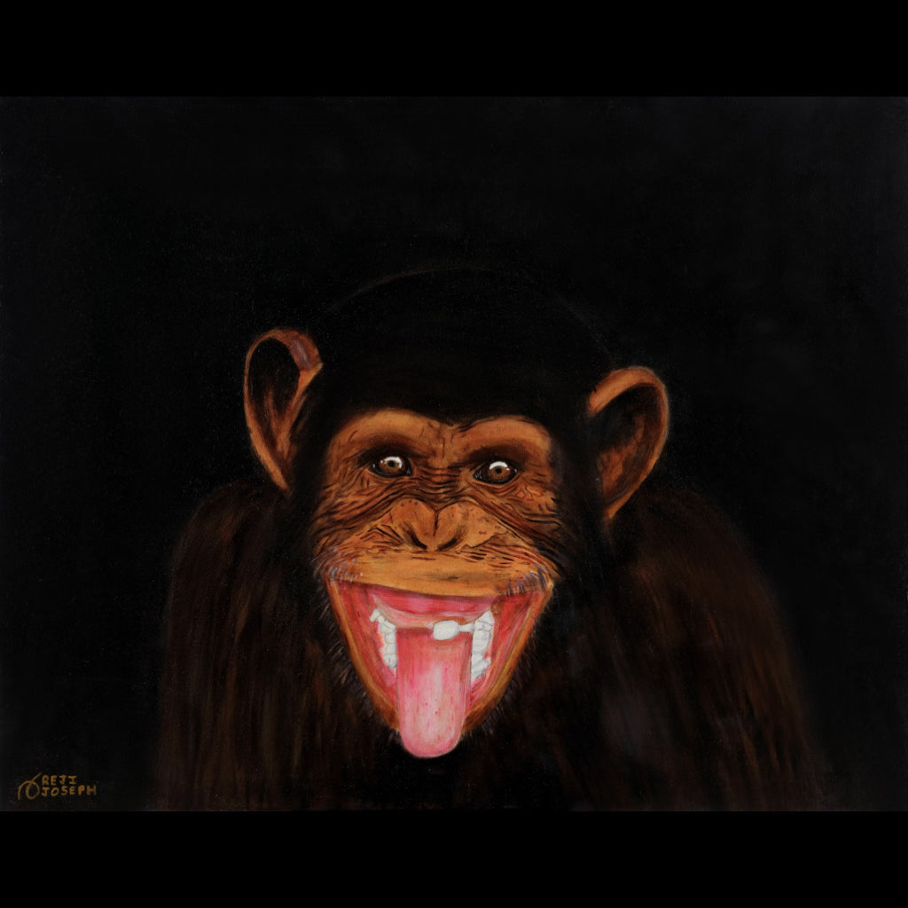 CHIMP - CHIMPY - Oil on Canvas - 39.37
