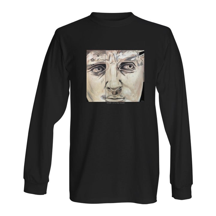 DAVID Art T Shirt Men Black Long