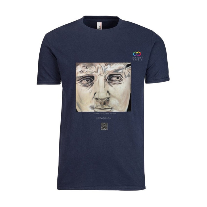 DAVID Art T Shirt Men Navy Blue