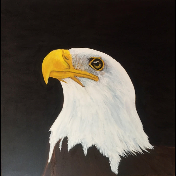 EAGLE SERIES - AKANDO - Oil on Canvas - 39.37" x 39.37"