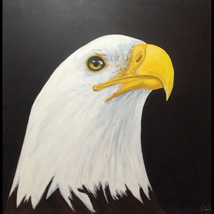 EAGLE SERIES - CHASKA - Oil on Canvas - 39.37" x 39.37" (SOLD FOR CHARITY)