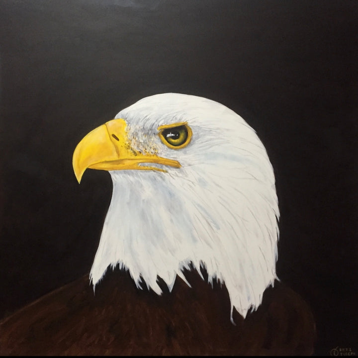 EAGLE SERIES - MASKA - Oil on Canvas - 39.37" x 39.37" (SOLD FOR CHARITY)