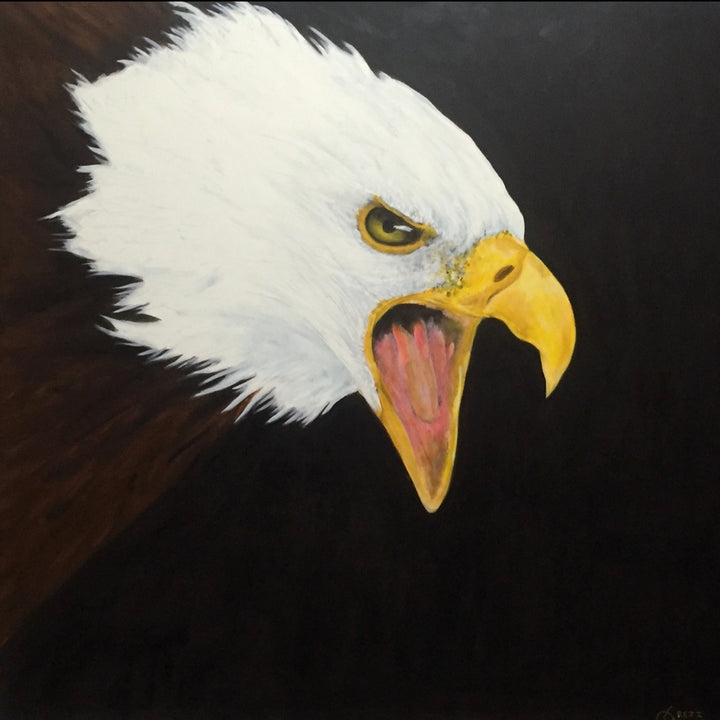 EAGLE SERIES - SAKIMA - Oil on Canvas - 39.37" x 39.37"