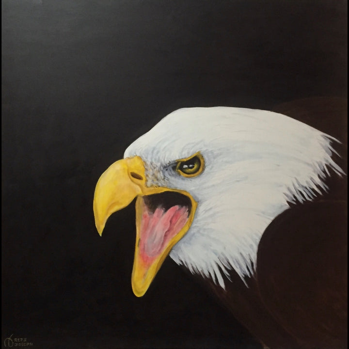 EAGLE SERIES - ZUMA - Oil on Canvas - 39.37" x 39.37" (SOLD FOR CHARITY)