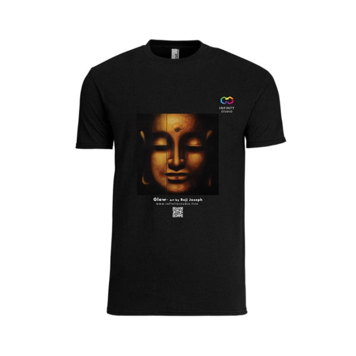 GLOW Art T Shirt Men Black