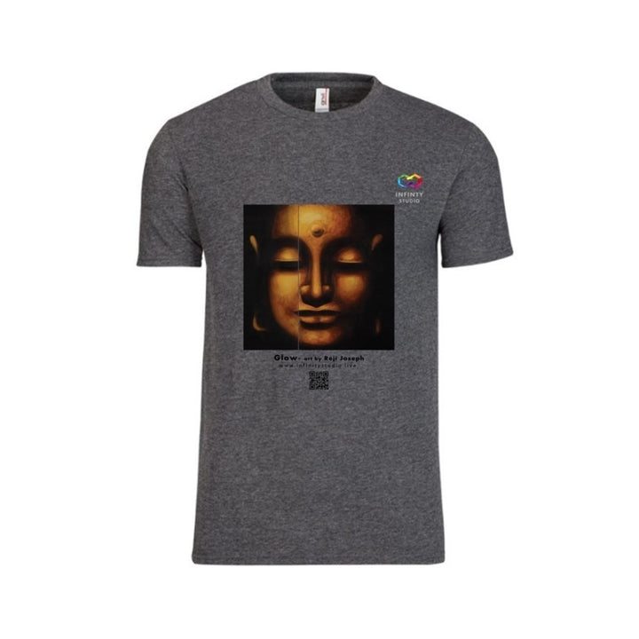 GLOW Art T Shirt Men Heather Grey