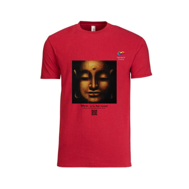 GLOW Art T Shirt Men Red