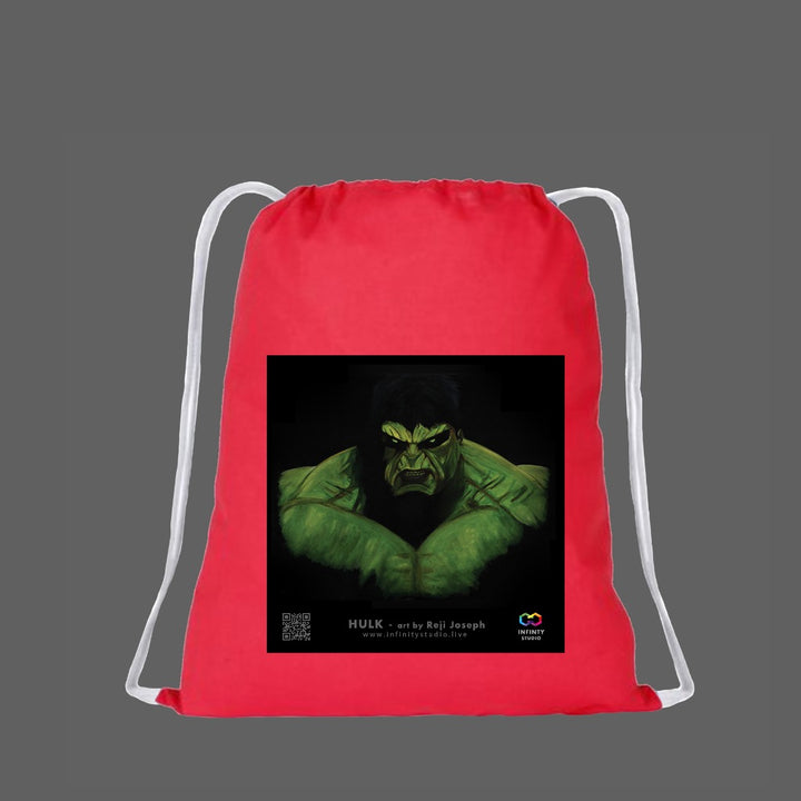 HULK Art Drawstring Red