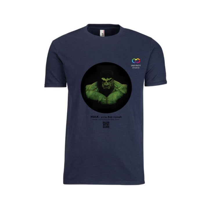 HULK Art T Shirt Men Navy Blue