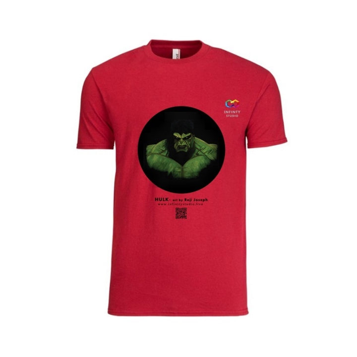 HULK Art T Shirt Men Red