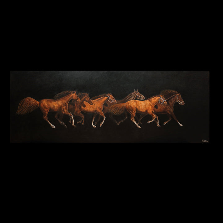 HARRAS - Oil on Canvas - 116.14" x x41.73"