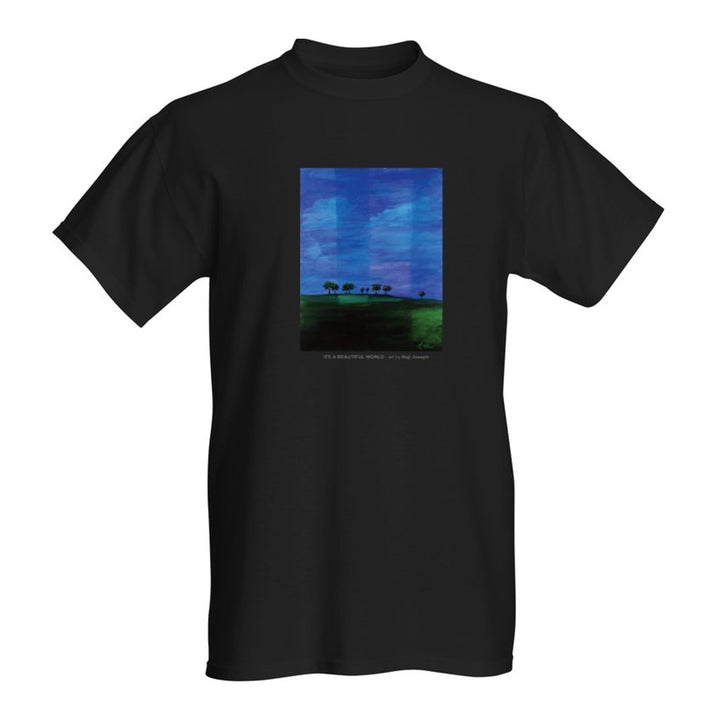 IT’S A BEAUTIFUL WORLD Art T Shirt Men Black