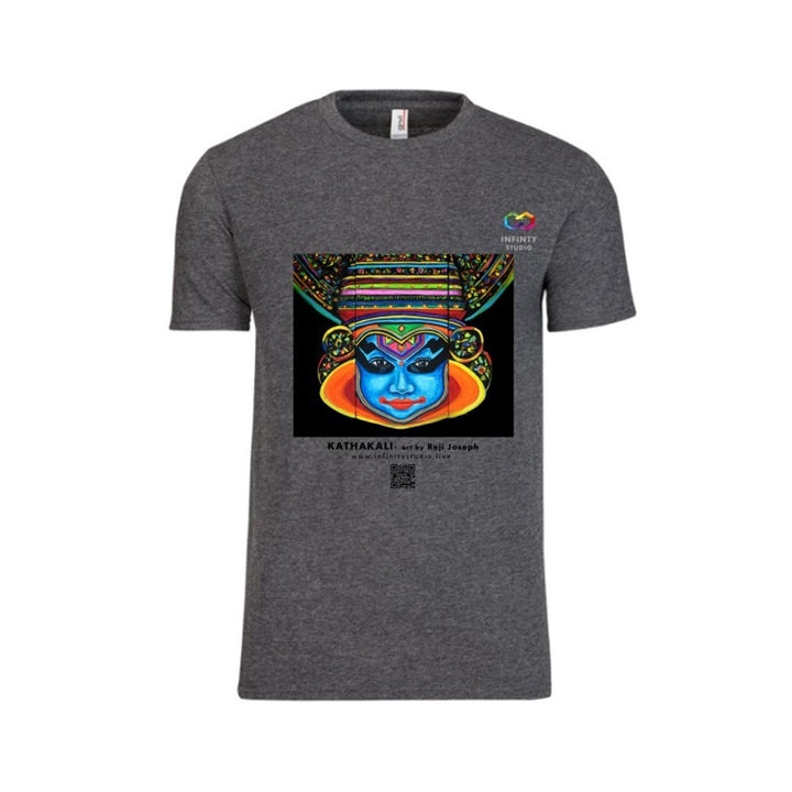 KATHAKALI Art T Shirt Men Heather Grey