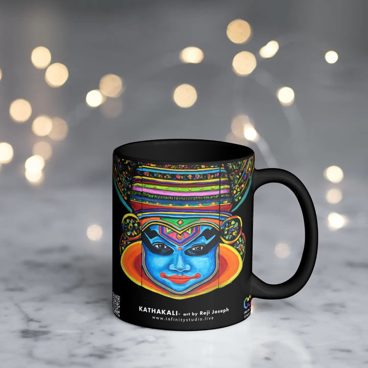 KATHAKALI Art Coffee Mug Black