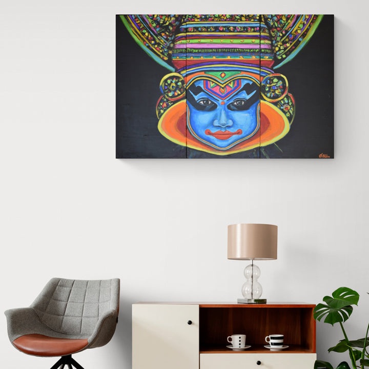 KATHAKALI - Acrylics on Canvas - 54" x 36"