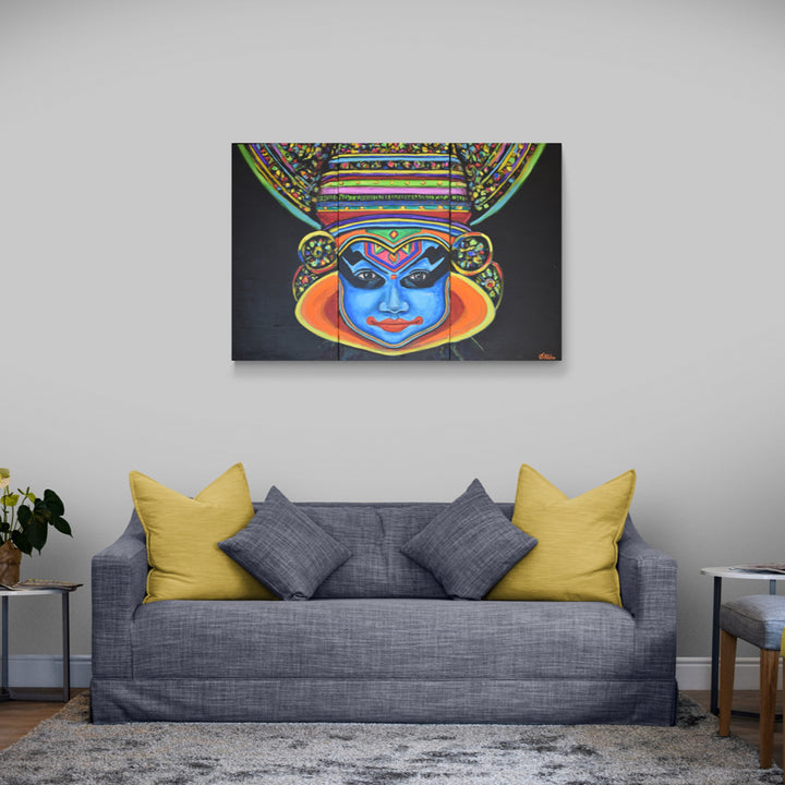 KATHAKALI - Acrylics on Canvas - 54" x 36"