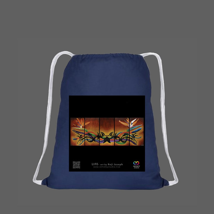 LIFE Art Drawstring Blue