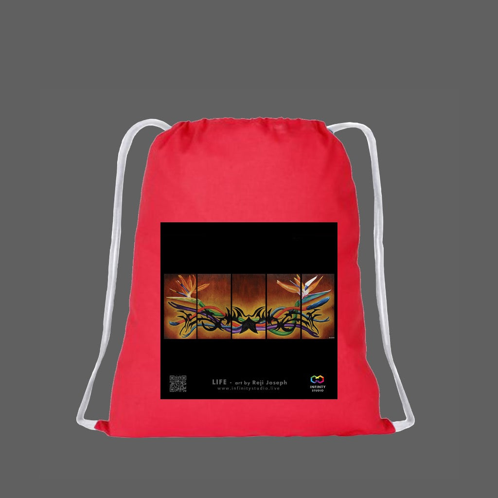LIFE Art Drawstring Red