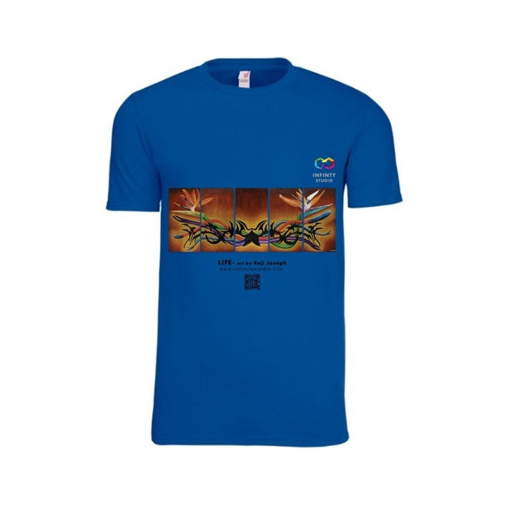 LIFE Art T Shirt Men Blue