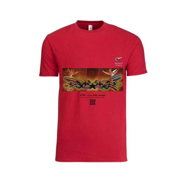 LIFE Art T Shirt Men Red