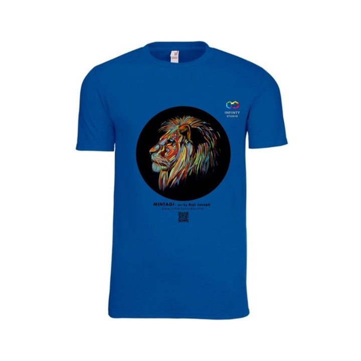 MINGATI Art T Shirt Men Blue