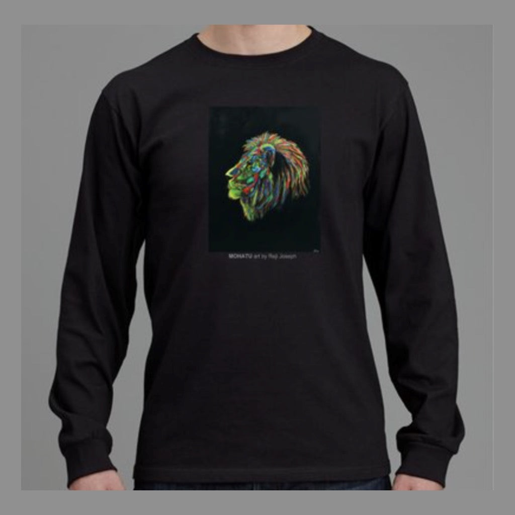MOHATU Art T Shirt Men Black Long