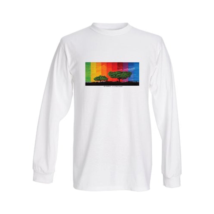 MY WORLD Art T Shirt Men White Long