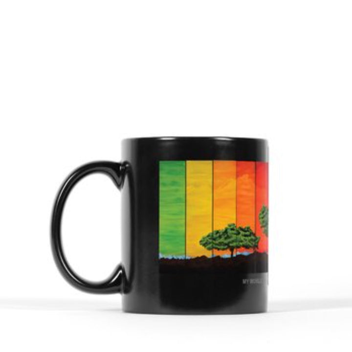 MY WORLD Art Coffee Mug Black