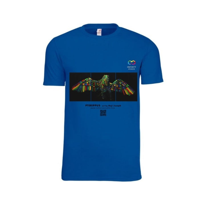 PTERIPPUS Art T Shirt Men Blue