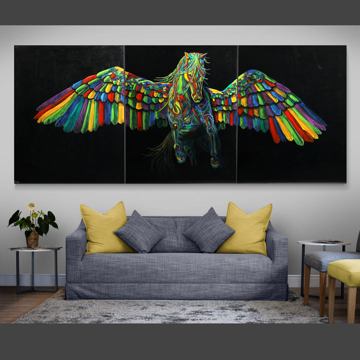 PTERIPPUS - Acrylics on Canvas - 144" x 60"