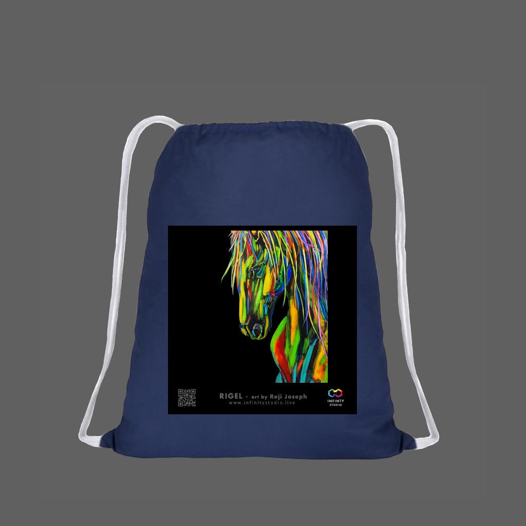 RIGEL - Horses of Judah Ben-Hur - Art Drawstring Blue