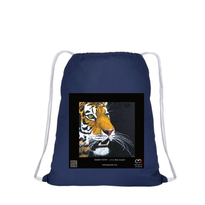 SABER TOOTH Art Drawstring Blue