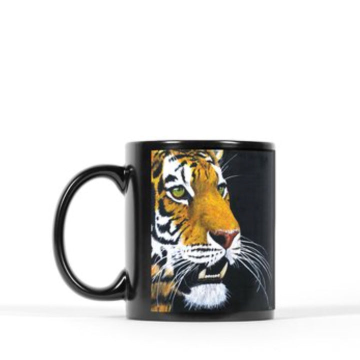 SABER TOOTH Art Coffee Mug Black