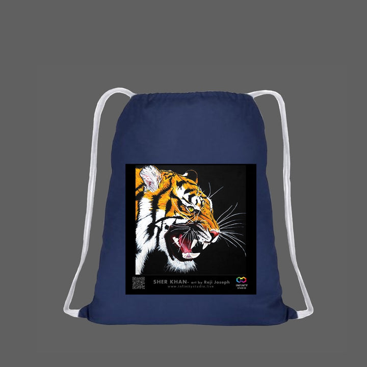 SHERE KHAN Art Drawstring Blue