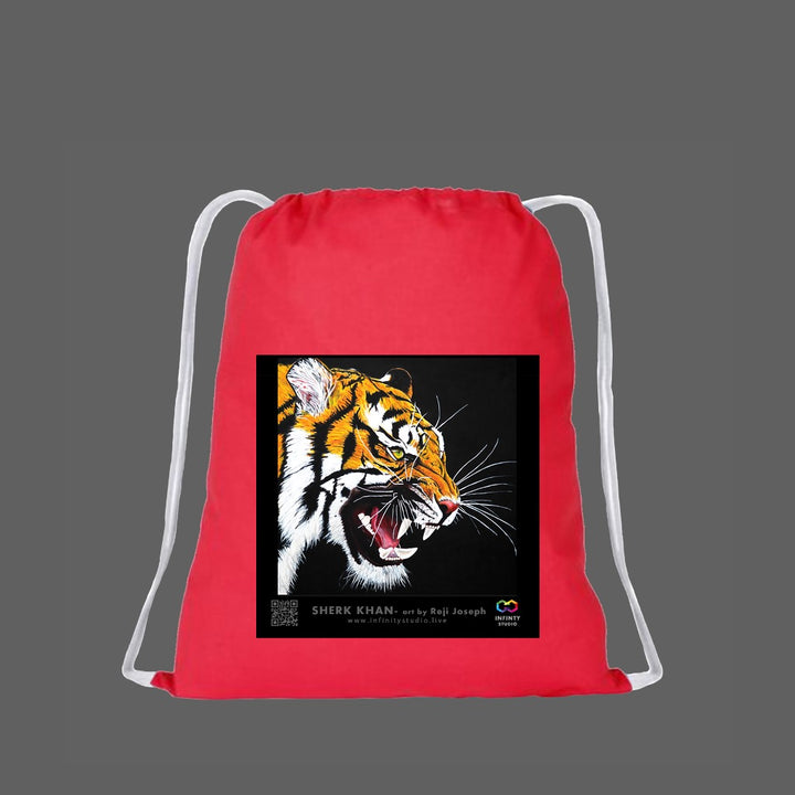 SHERE KHAN Art Drawstring Red