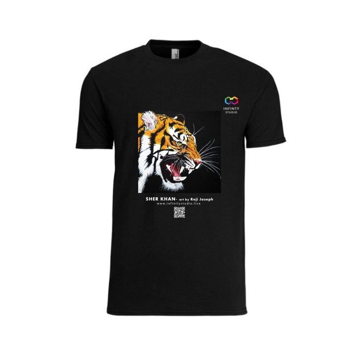 SHERE KHAN Art T Shirt Men Black