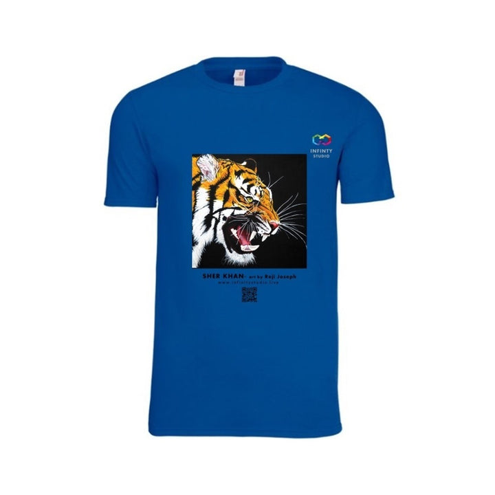 SHERE KHAN Art T Shirt Men Blue