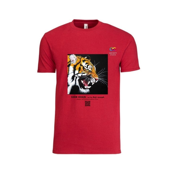 SHERE KHAN Art T Shirt Men Red