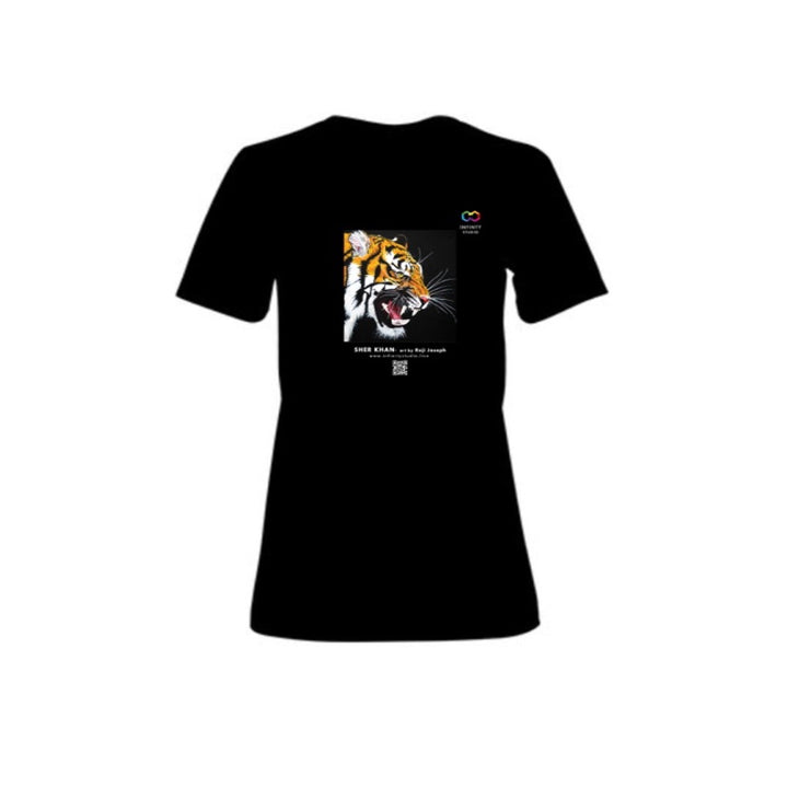 SHERE KHAN Art T Shirt Women Black