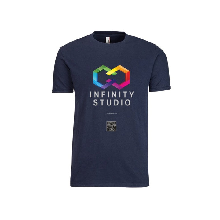 STUDIO Art T Shirt Men Navy Blue