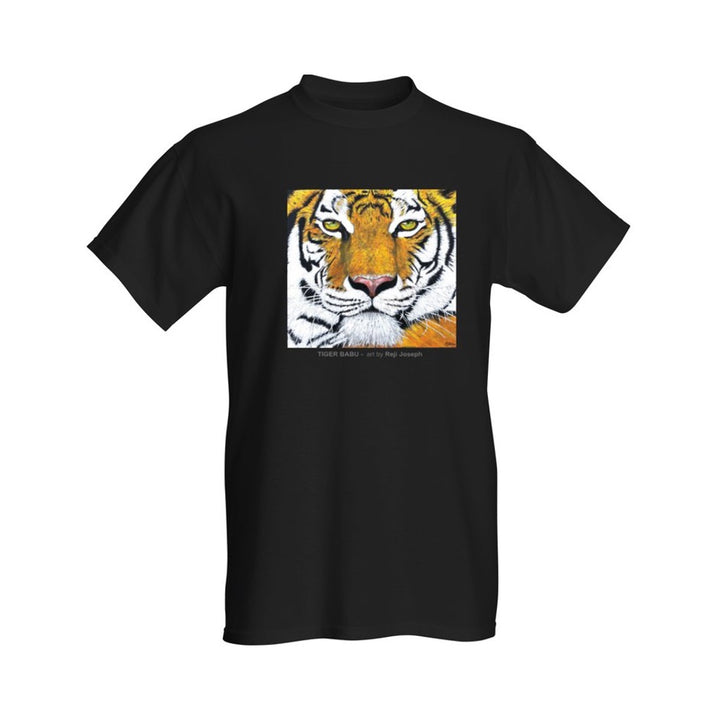 TIGER BABU Art T Shirt Men Black