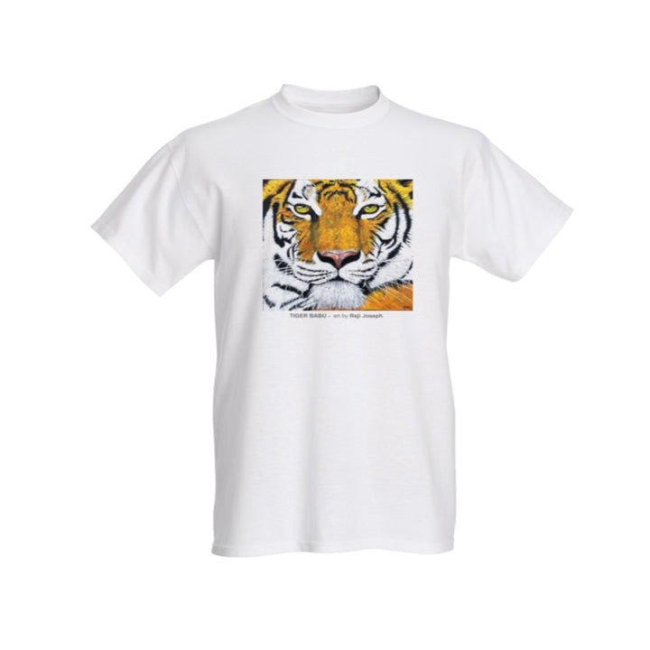 TIGER BABU Art T Shirt Men White